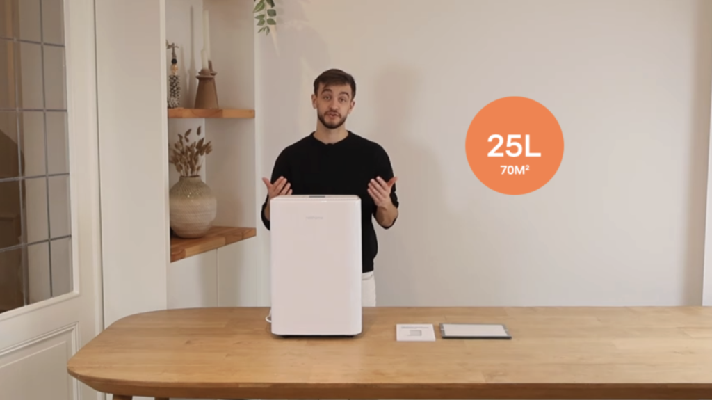 Helthome Smart Air 25L Luftentfeuchter mit austauschbarem HEPA-Filter